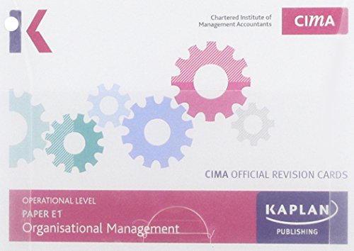 E1 Organisational Management - Revision Cards
