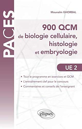 900 Qcm de Biologie Cellulaire Histologie & Embryologie UE2