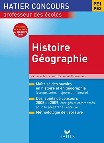 Hatier Concours CRPE - Histoire Géographie
