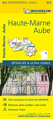 Carte Départemental Michelin Aube, Haute-Marne