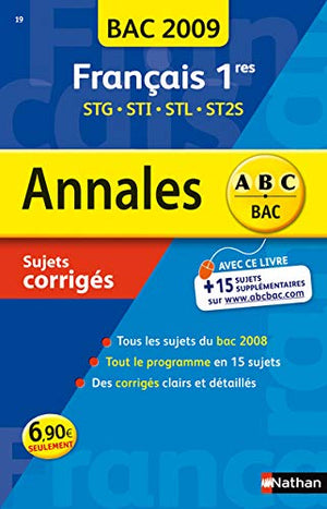 Français 1e STG, STI, STL, ST2S