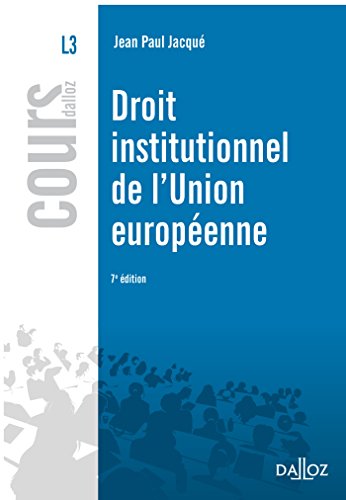 Droit institutionnel de l'Union européenne 2012