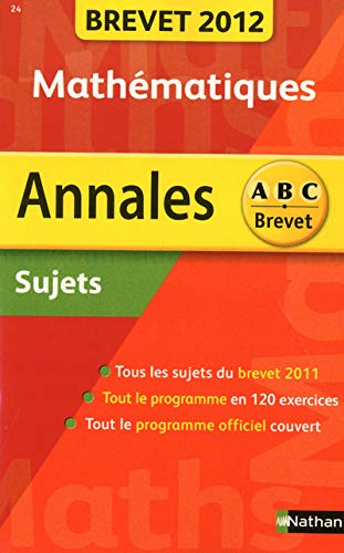 ANNALES BREVET 2012 MATHS 3E