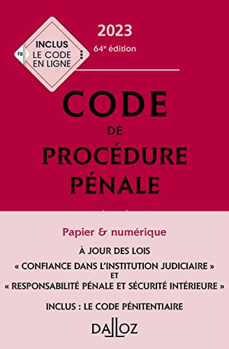 Code de procédure pénale 2023 64ed annoté - Inclus le code pénitentiaire