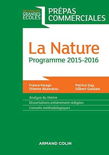 La Nature - Prépas commerciales - Programme 2015-2016: Prépas commerciales - Programme 2015-2016