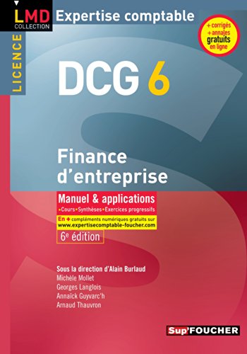 DCG 6 - Finance d'entreprise - Manuel et applications - 6e édition