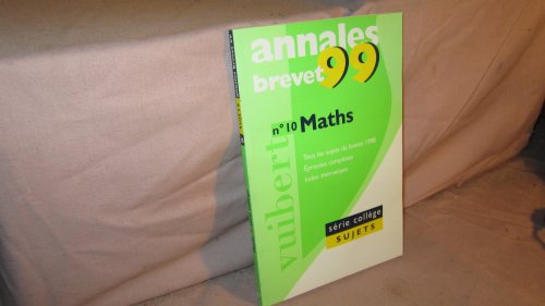 Annales 1999, mathématiques brevet sujets seuls, numéro 10