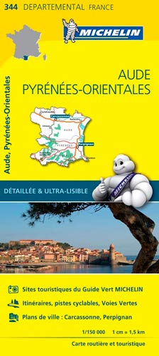 Carte Départemental Michelin Aude, Pyrénées-Orientales