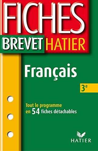 Fiches Brevet Hatier : Français, 3e