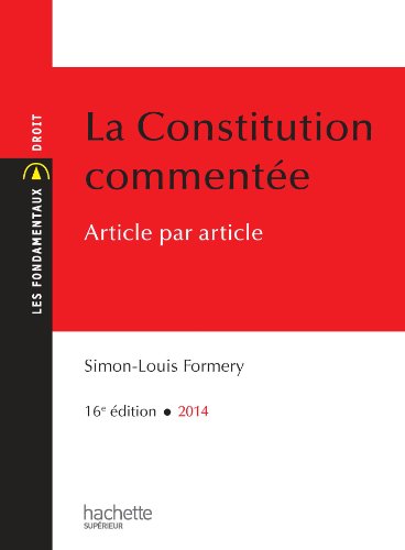 La Constitution commentée article par article