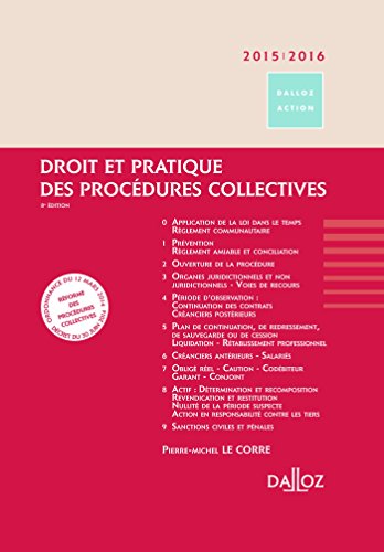Droit et pratique des procédures collectives 2015/2016