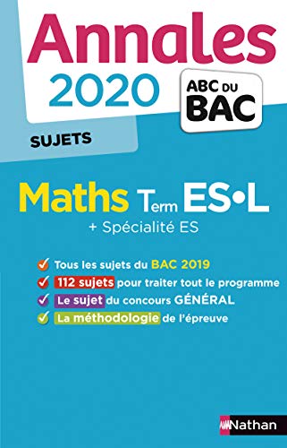 Annales ABC du Bac 2020 Maths Term ES-L