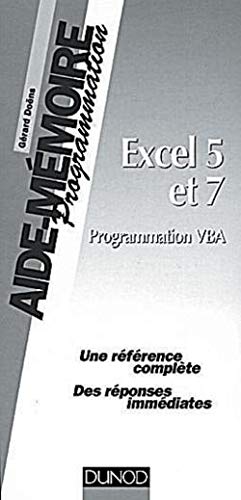 Excel 5 et 7. Programmation VBA