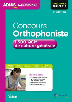 Concours Orthophoniste - 1500 QCM de culture générale - Entraînement