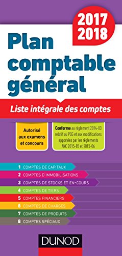 Plan comptable général 2017/2018 - Liste intégrale des comptes: Liste intégrale des comptes (2017-2018)