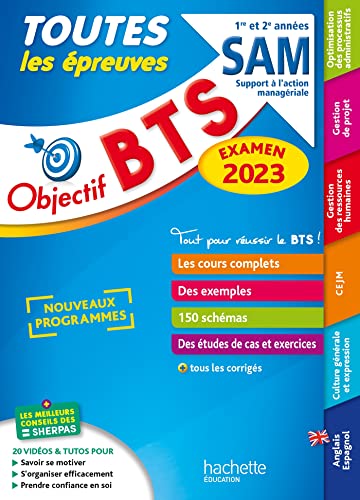 Objectif BTS SAM (1re et 2e années) - Toutes les épreuves, examen 2023