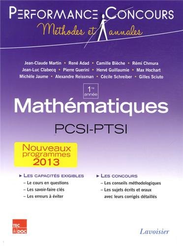 Mathématiques 1re année PCSI-PTSI