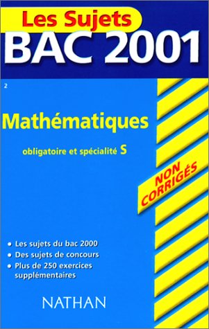 Mathématiques Bac S 2001.