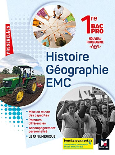 Passerelles - HISTOIRE-GEOGRAPHIE-EMC 1re Bac Pro - Ed. 2020 - Livre élève