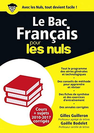 Bac français 2018 pour les Nuls