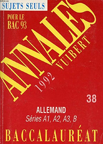 ALLEMAND TERMINALE A1/A2/A3/B. Sujets