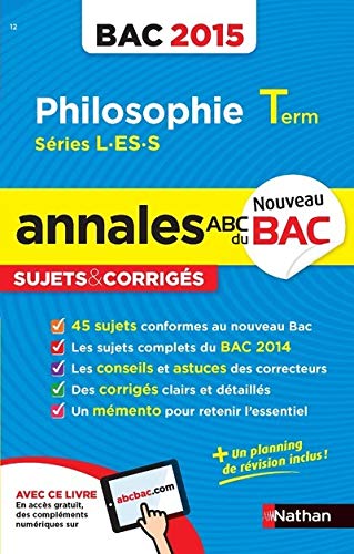 Annales ABC du BAC 2015 Philosophie Term L.ES.S