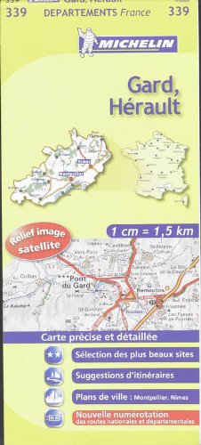 Carte départements Gard, Hérault