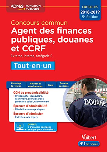 Concours commun Agent des finances publiques, douanes et CCRF - Catégorie C - Tout-en-un: Concours 2018-2019