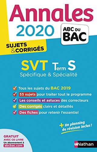 Annales ABC du BAC 2020 SVT Term S