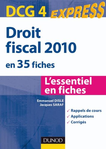 Droit fiscal DCG 4 - 2010 - 2e édition - en 35 fiches