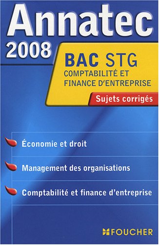Comptabilité et finance d'entreprise Bac STG