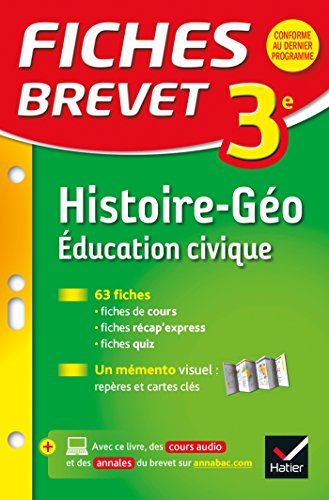 Fiches Brevet Histoire-Géographie Éducation civique 3e: fiches de révision