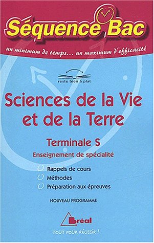 Sciences de la Vie et de la Terre, Terminale S, enseignement de spécialité
