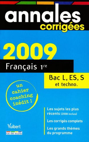 Français 1e Bac L, ES, S et techno