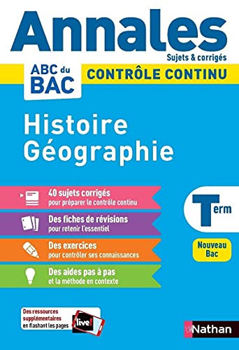 Annales ABC du BAC 2023 - Histoire-Géographie Tle - Sujets et corrigés - Enseignement commun terminale - Contrôle continu Nouveau Bac (10)