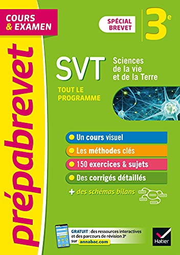 Prépabrevet SVT 3e (sciences) - Brevet 2023: cours, méthodes et entraînement