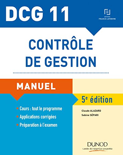 DCG 11 - Contrôle de gestion - 5e éd. - Manuel