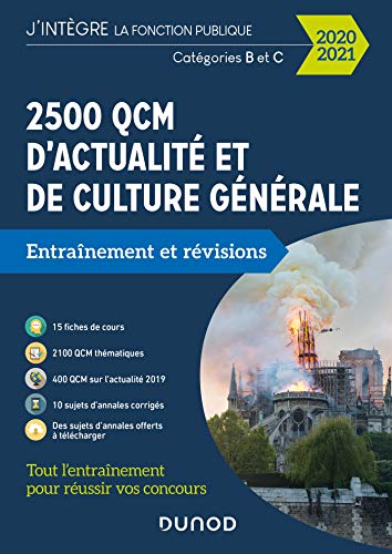 2500 QCM d'actualité et de culture générale - 2020/2021 - Catégorie B et C