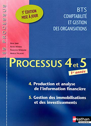 Processus 4 et 5 - Production et analyse de l'information financières / Gestion des immobilisations et des investissements - BTS CGO 1re année