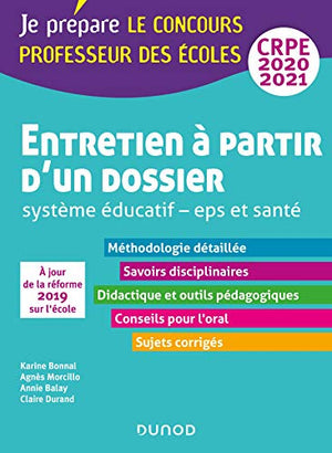 Entretien à partir d'un dossier - Système éducatif - EPS et Santé - CRPE