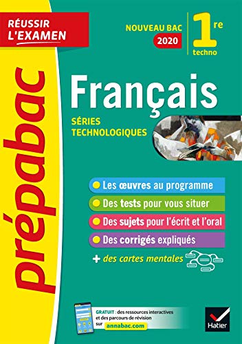 Français 1re technologique Bac 2020: inclus oeuvres au programme 2019-2020