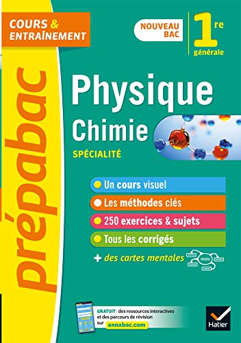 Prépabac Physique-chimie 1re générale (spécialité): nouveau programme de Première