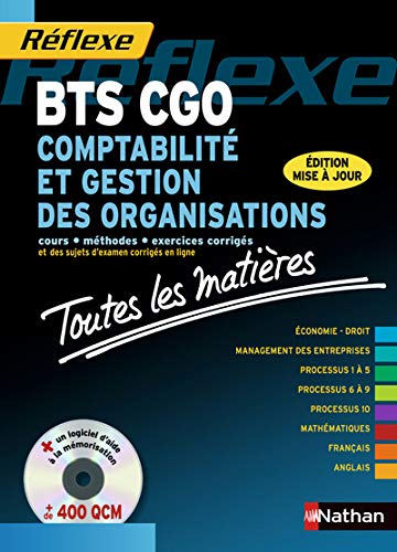 Toutes les matières - Comptabilité et gestion des organisations - BTS CGO