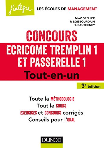 Concours Écricome Tremplin 1 et Passerelle 1 - 3e éd. - Tout-en-un