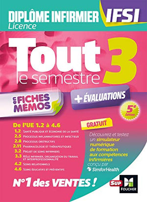 Tout le semestre 3 en fiches mémos - DEI IFSI - Révision et entrainement