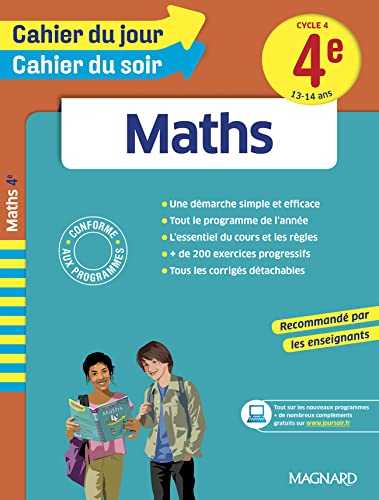 Cahier du jour/Cahier du soir Maths 4e - Nouveau programme 2016