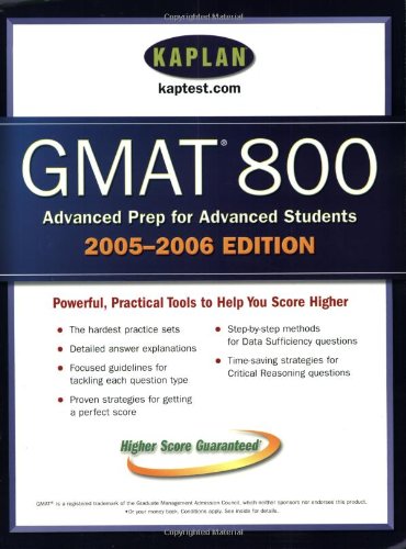 Kaplan GMAT 800 2005-2006 EDITION