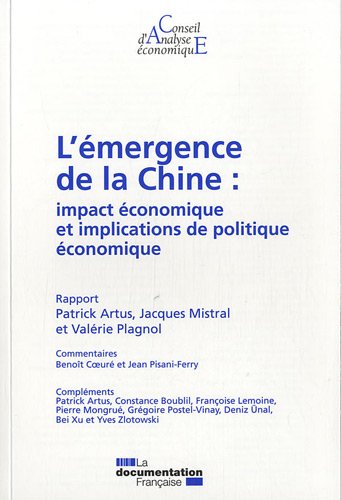 L'émergence de la Chine : impact économique et implications de politique économique (CAE 98)