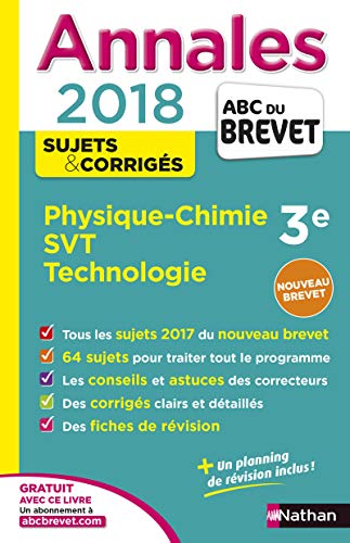 Annales ABC du Brevet Physique-Chimie SVT Techno 2018