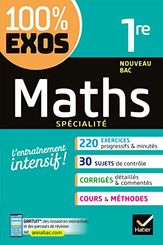Maths 1re générale (spécialité): exercices résolus - Nouveau programme de Première